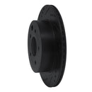 R1 02-06 Infiniti M45 Rear Left Drilled & Slotted Black Brake Rotor