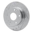 R1 03-08 Acura TSX Rear Left Drilled & Slotted Silver Brake Rotor