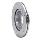 R1 02-02 Kia SEDONA Front Left Drilled & Slotted Silver Brake Rotor