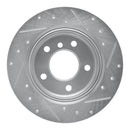 R1 91-99 BMW 323I Rear Left Drilled & Slotted Silver Brake Rotor