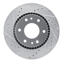 R1 06-09 Buick Rainier Front Left Drilled & Slotted Silver Brake Rotor