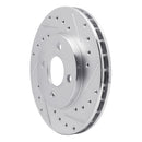 R1 83-88 Chrysler Executive Sedan Front Right Drilled & Slotted Silver Brake Rotor