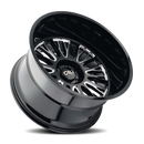 Cali Off-Road 9116 Vertex 24x14 / 8x165.1 BP / -76mm Offset / 125.2mm Hub Gloss Black Milled Wheel