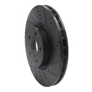 R1 13-20 Subaru WRX Front & Rear Drill/Slot Black Rotors w/Optimum Pads