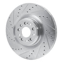 R1 17-22 Genesis G90 Front Drilled & Slotted Silver Brake Rotor Set
