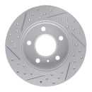 R1 04-16 Buick Lacrosse Rear Right Drilled & Slotted Geo-Carbon Rotor