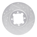 R1 82-85 Toyota Celica Front & Rear Drilled & Slotted Silver Brake Rotor Set