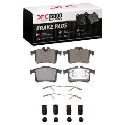 DFC 13-15 Jaguar XKR Rear 5000 Advanced Low Metallic Brake Pads and Hardware Kit