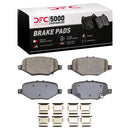 DFC 13-19 Ford Flex Rear Drilled & Slotted Geoperformance Rotors 5000 Advanced Brake Pads w/Hardware