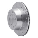 R1 69-83 Porsche 911 Rear Right Drilled & Slotted Silver Brake Rotor