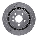 R1 07-18 Volvo V60 Rear Left Drilled & Slotted Silver Brake Rotor