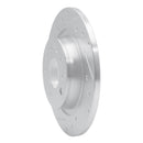 R1 03-11 Cadillac BLS (Mexico) Rear Left Drilled & Slotted Silver Brake Rotor