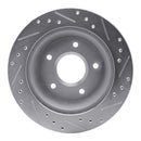 R1 84-87 Chevrolet Corvette Front & Rear Drilled & Slotted Silver Brake Rotor Set