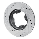 R1 90-97 Acura CL Front Right Drilled & Slotted Silver Brake Rotor