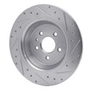 R1 13-20 Ford Escape Rear Drilled & Slotted Silver Brake Rotor Set