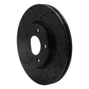 R1 2011-2025 Buick Encore GX Front Left Drilled & Slotted Black Brake Rotor