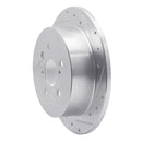 R1 04-10 Toyota SIENNA Rear Right Drilled & Slotted Silver Brake Rotor