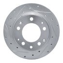 R1 84-89 Porsche 911 Rear Left Drilled & Slotted Silver Brake Rotor