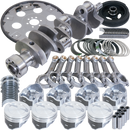 Eagle Chevy 350 1Pc 3.750in Crank 5.700in I-Beam Rods 4.040in Pistons 168 Tooth FP Balanced Assembly