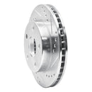R1 91-94 Toyota Previa Front Right Drilled & Slotted Silver Brake Rotor