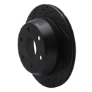 R1 99-07 Chevrolet AVALANCHE 1500 Rear Left Drilled & Slotted Black Brake Rotor