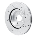 R1 20-20 Jaguar F-Pace Front Left Drilled & Slotted Silver Brake Rotor