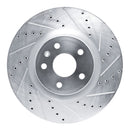 R1 13-19 Buick Regal Front Drilled & Slotted Silver Brake Rotor Set
