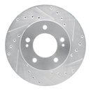 R1 83-89 Chrysler ConQuest Front Drilled & Slotted Silver Brake Rotor Set