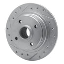 R1 84-87 Honda Prelude Rear Left Drilled & Slotted Silver Brake Rotor