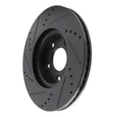 R1 19-25 Mazda 3 Sport Front & Rear Drilled & Slotted Black Brake Rotor Set