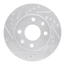 R1 83-87 Honda Prelude Front Left Drilled & Slotted Silver Brake Rotor