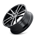 Kraze KR190 Lusso 22x8.5 / 5x115 BP / 38mm Offset / 72.62mm Hub Gloss Black Machined Wheel