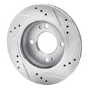 R1 14-15 Mitsubishi Mirage Front Drill & Slot Silver Rotors