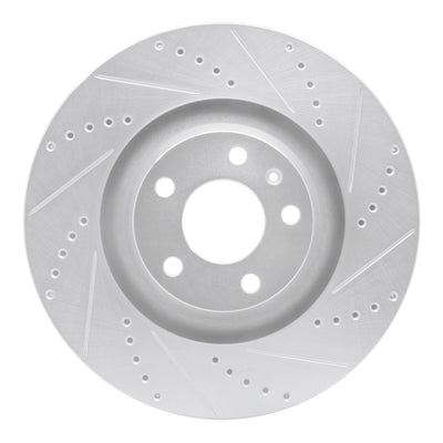 R1 05-11 Audi A6 Quattro Front Right Drilled & Slotted Silver Brake Rotor