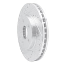 R1 11-16 Buick LaCrosse Front Left Drilled & Slotted Silver Brake Rotor