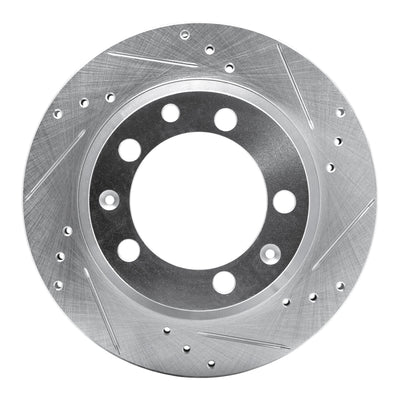 R1 77-88 Porsche 924 Rear Right Drilled & Slotted Silver Brake Rotor