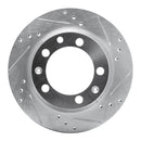 R1 77-88 Porsche 924 Rear Right Drilled & Slotted Silver Brake Rotor