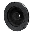 R1 80-85 Ford F-250 2WD (Excl Super Duty) Front Left Drilled & Slotted Black Brake Rotor