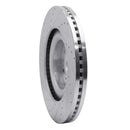 R1 17-22 Genesis G90 Front Right Drilled & Slotted Silver Brake Rotor