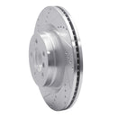 R1 06-09 Land Rover Range Rover Front Left Drilled & Slotted Silver Brake Rotor