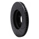 R1 13-20 Ford Special SERVICE POLICE Sedan Front Left Drilled & Slotted Black Brake Rotor