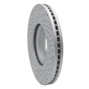 R1 10-24 Jaguar F-Type Front Right Drilled & Slotted Geo-Carbon Rotor