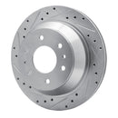 R1 06-09 Chevrolet TrailBlazer Front & Rear Drilled & Slotted Silver Brake Rotor Set