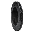 R1 89-90 Ford Thunderbird Front Left Drilled & Slotted Black Brake Rotor