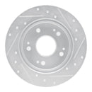 R1 06-11 Honda Civic Front & Rear Drilled & Slotted Silver Brake Rotor Set