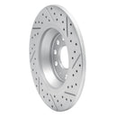 R1 16-25 Audi Tt Quattro Rear Left Drilled & Slotted Geo-Carbon Rotor