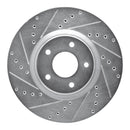 R1 07-17 Nissan Juke Front Left Drilled & Slotted Silver Brake Rotor