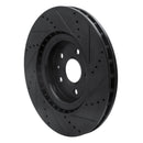 R1 09-17 Buick Regal Front Left Drilled & Slotted Black Brake Rotor