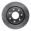 R1 10-14 Ford F-150 4WD Front Left Drilled & Slotted Silver Brake Rotor