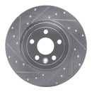 R1 16-19 Land Rover Range Rover Evoque Front & Rear Drilled & Slotted Silver Brake Rotor Set
